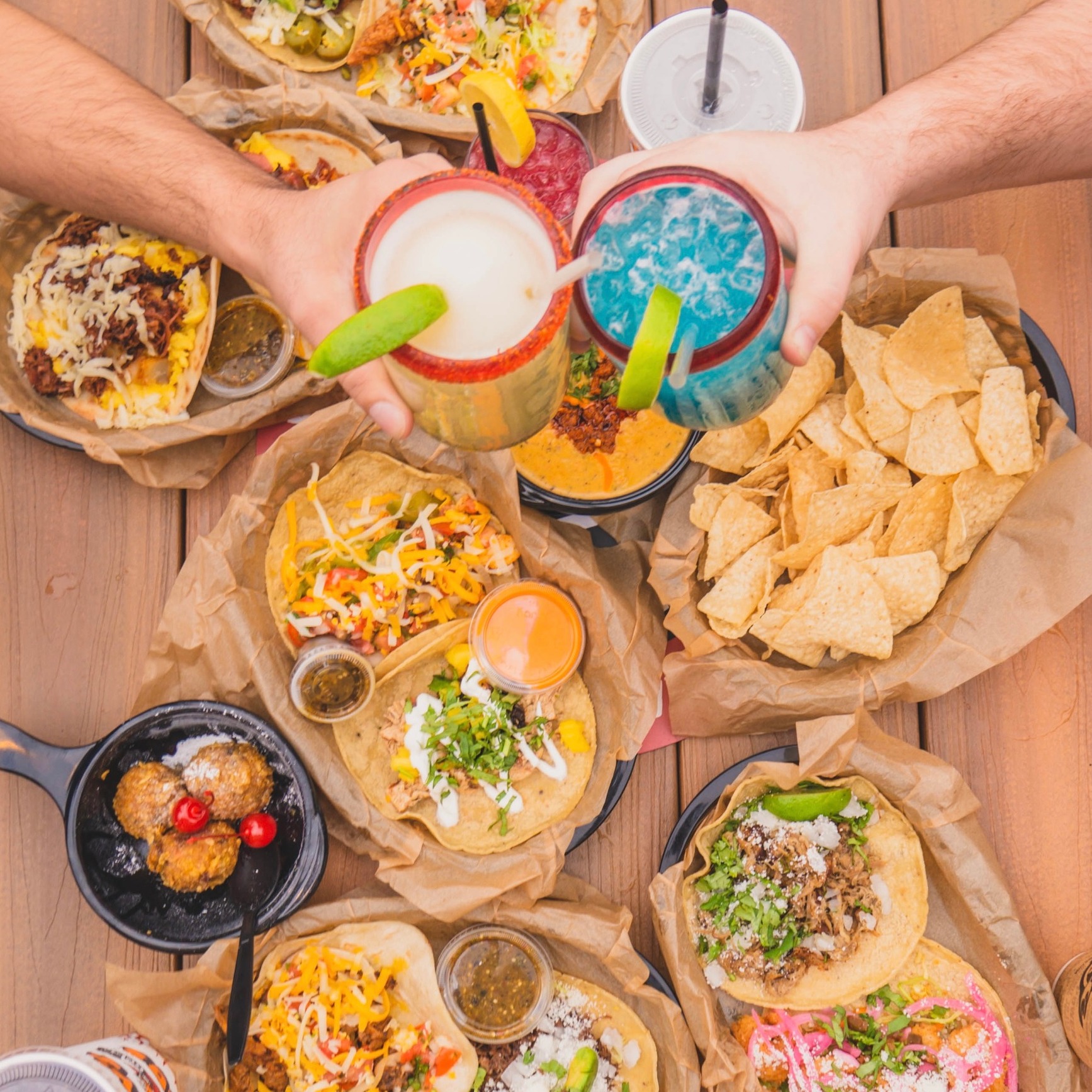 Menu items at Torchy's Tacos