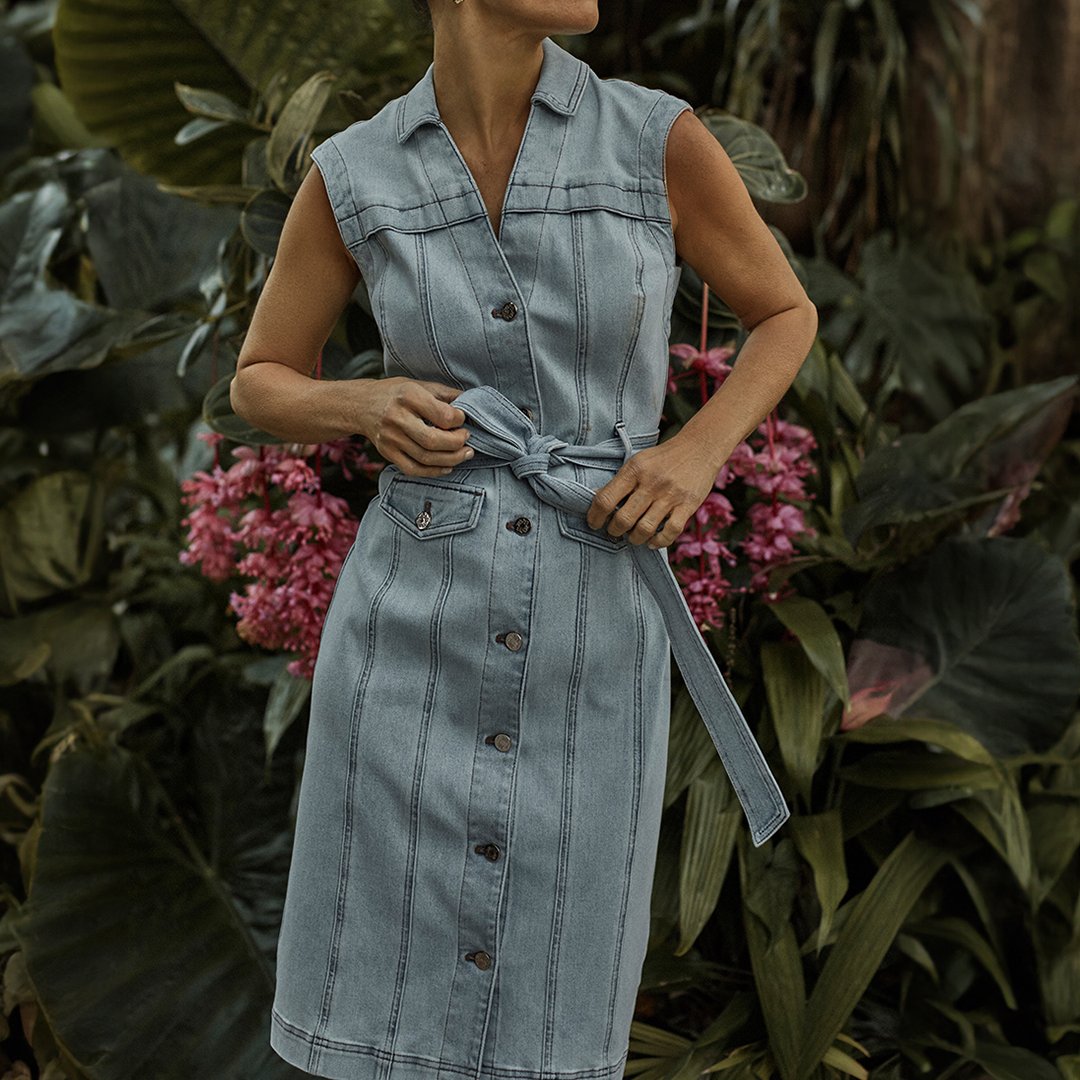 White House black Market denim dress