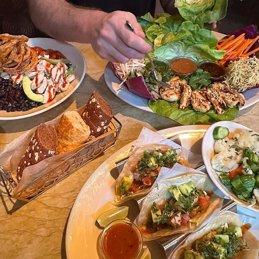 The Cheesecake Factory food spread